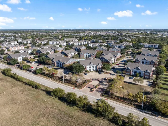 an aerial view of a city