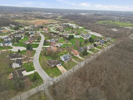 an aerial view of multiple house
