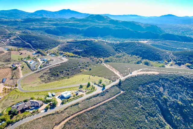a view of a wooden bridge with a mountain in the background