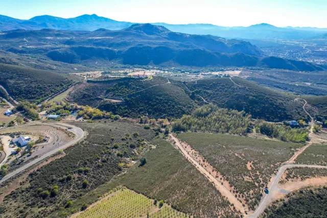 a view of a house with a mountain