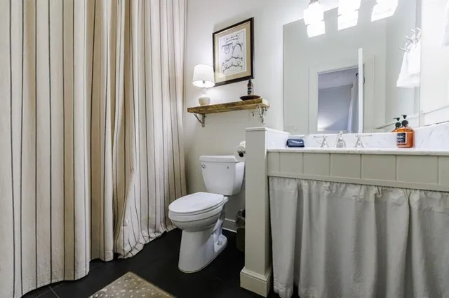 a view of a park with tree s