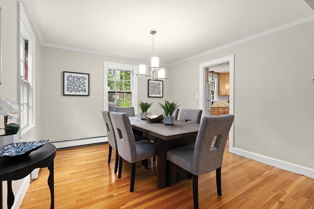 27 Conant Road Brookline, MA 02467 - Photo 6 of 23 a view of a dining room with furniture window and wooden floor