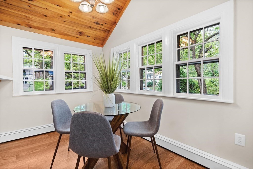 27 Conant Road Brookline, MA 02467 - Photo 10 of 23 a view of a dining room with furniture window and outside view