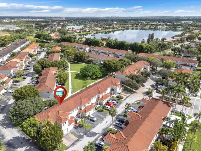 an aerial view of a city