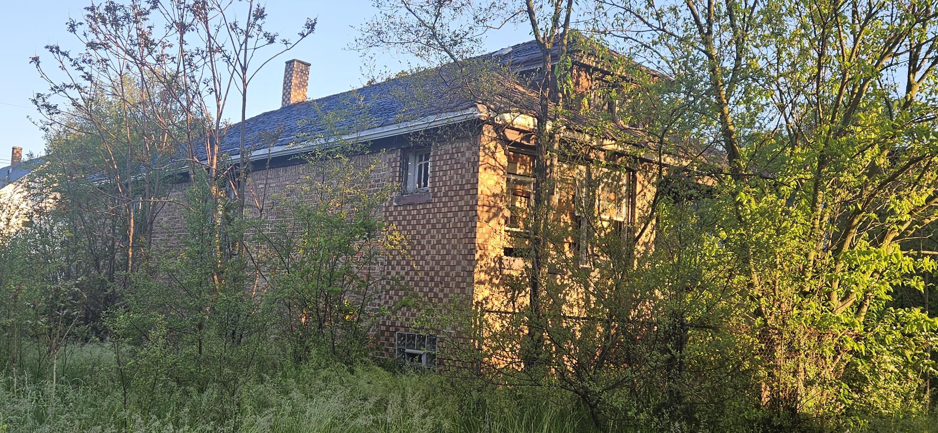 a view of a house with a tree