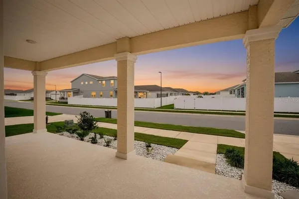 a view of an indoor porch