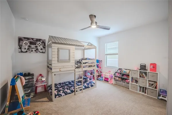 a view of a garage with furniture