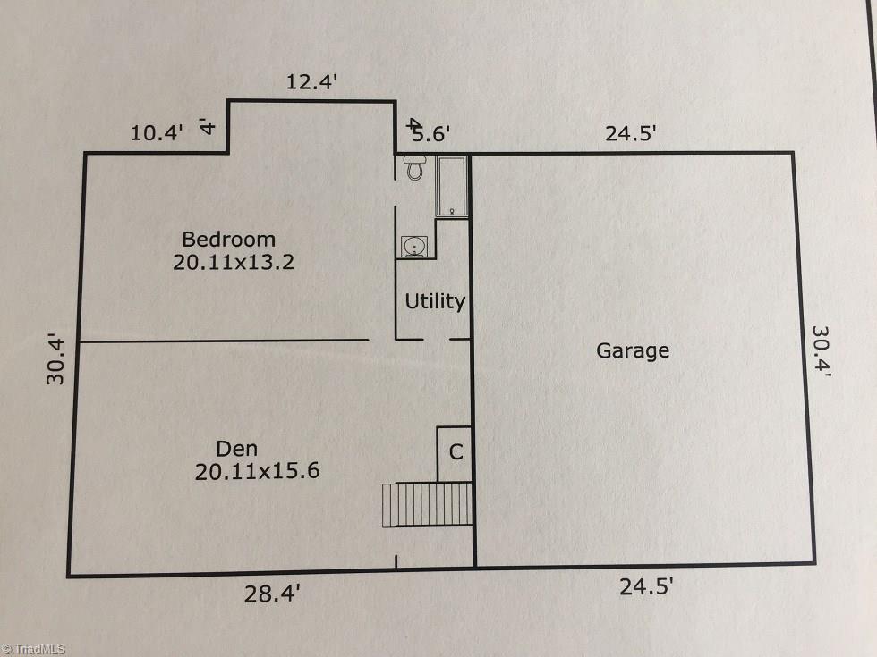 705 Old Mill Road High Point, NC 27265 - Photo 26 of 27 Lower/Daylight Basement level and large 2 car garage.