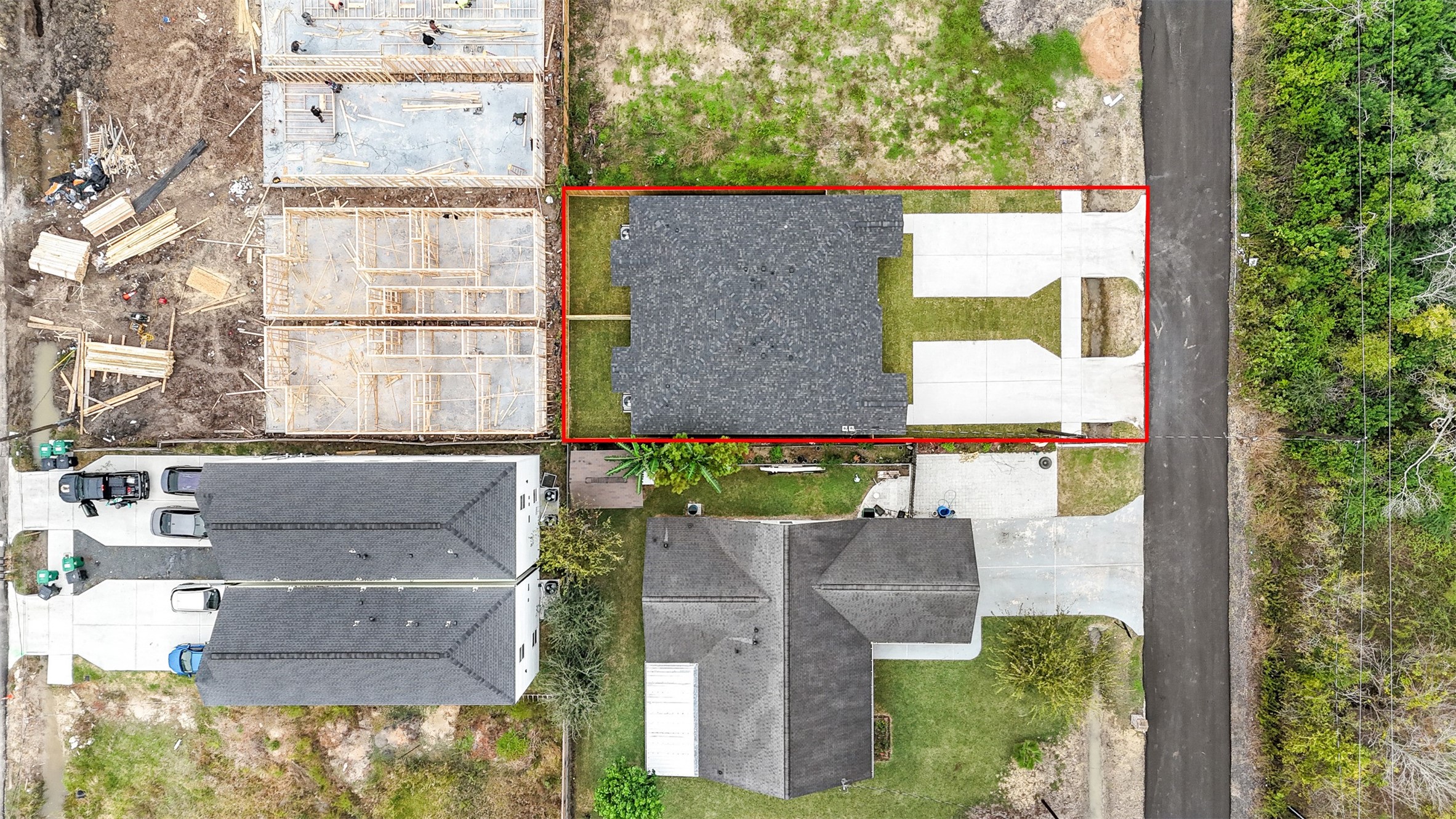 9718 Fillmore Street Houston, TX 77029 - Photo 2 of 30 aerial view of a house with a garden and plants