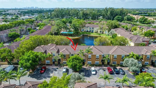 an aerial view of lake residential house with outdoor space