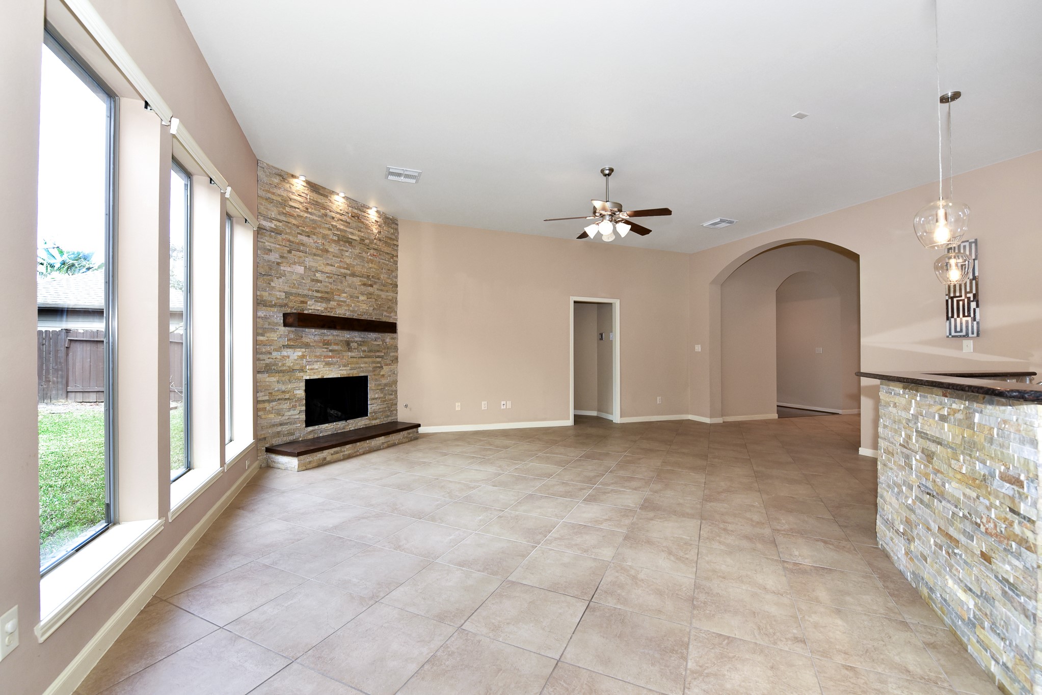 26202 Basil View Lane Katy, TX 77494 - Photo 4 of 29 a view of livingroom with fireplace
