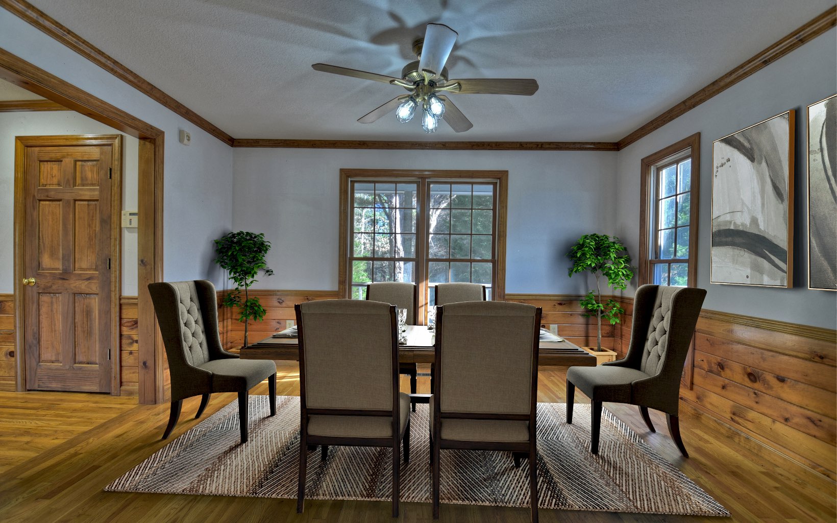 206 Cedar Valley Road Blue Ridge, GA 30513 - Photo 5 of 75 a view of a dining room with furniture window and wooden floor