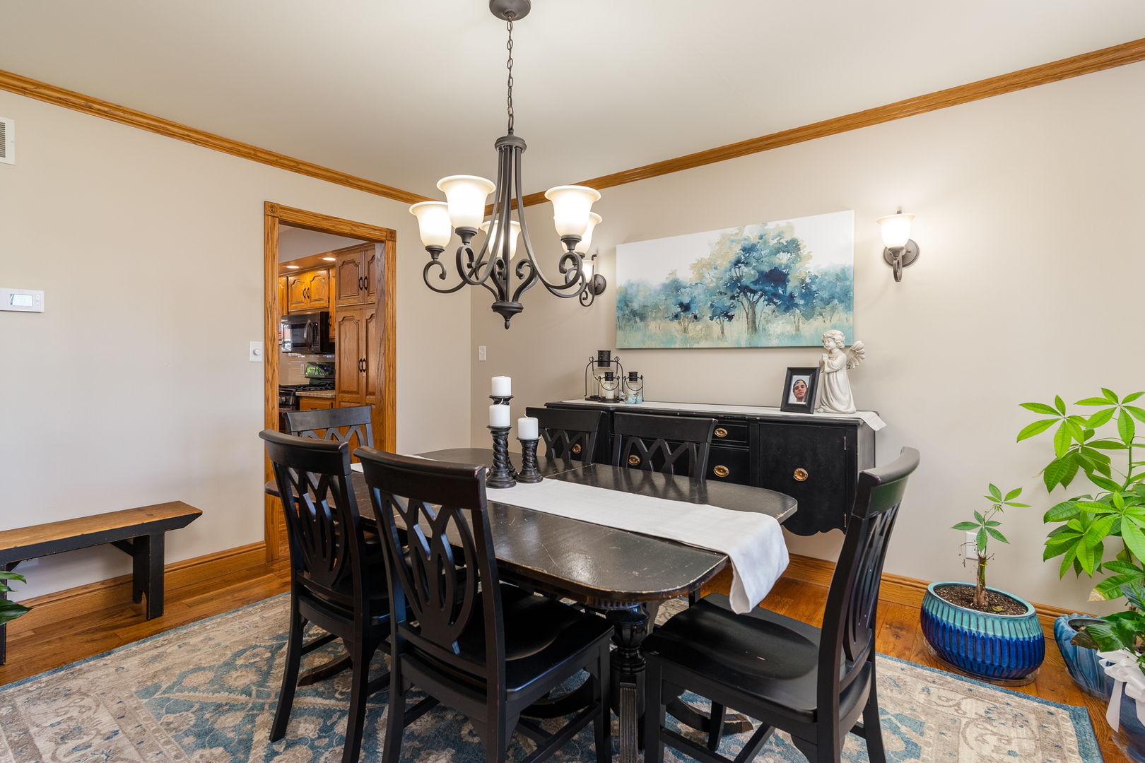 100 Willow Trail Spring Valley, IL 61362 - Photo 11 of 57 a view of a dining room with furniture and chandelier