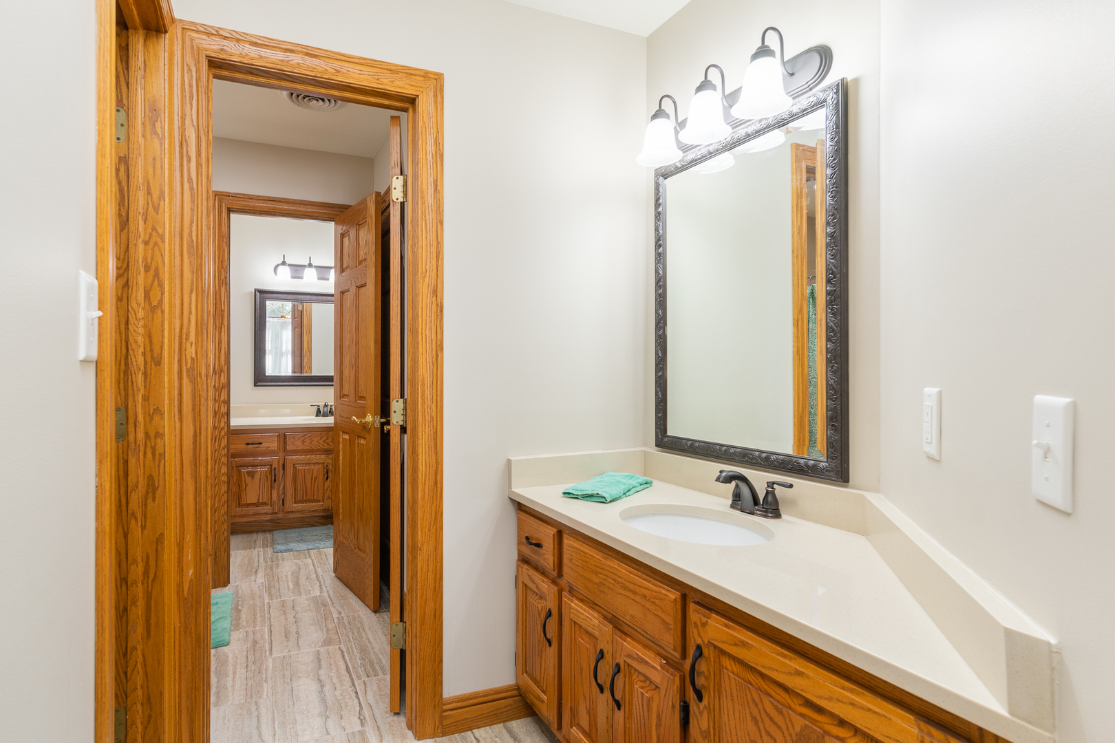100 Willow Trail Spring Valley, IL 61362 - Photo 26 of 57 a en suite bathroom with a sink and mirror