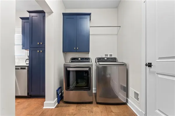 a view of kitchen and utility room