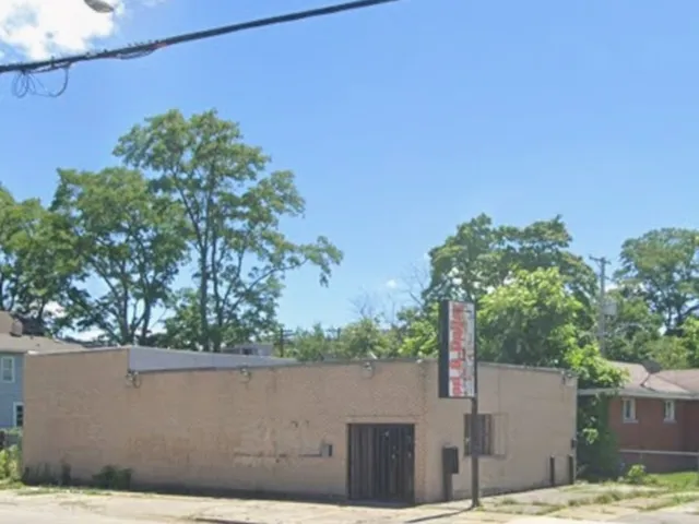 a view of a back yard from a window