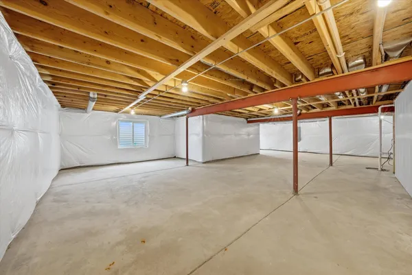 a view of a room with wooden wall