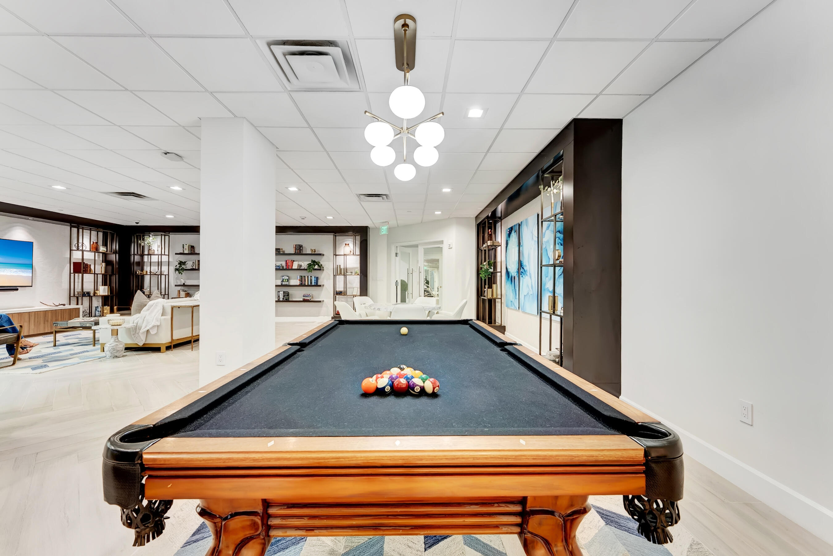 500 Southeast Mizner Boulevard, Unit A710 Boca Raton, FL 33432 - Photo 40 of 50 a room with pool table and windows