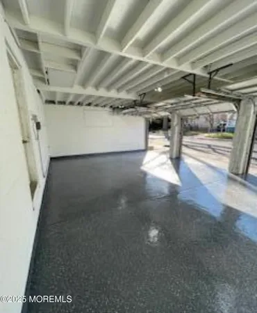 a view of a garage