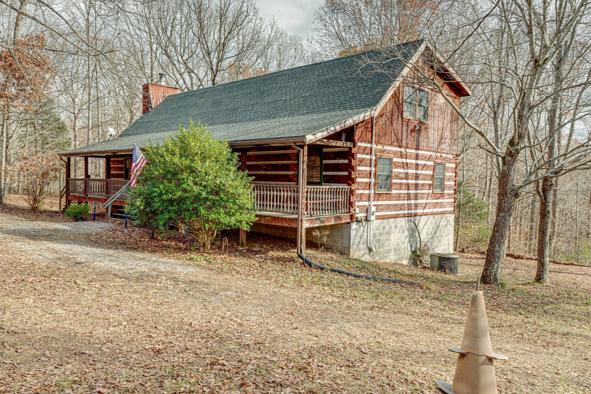 a backyard of a house