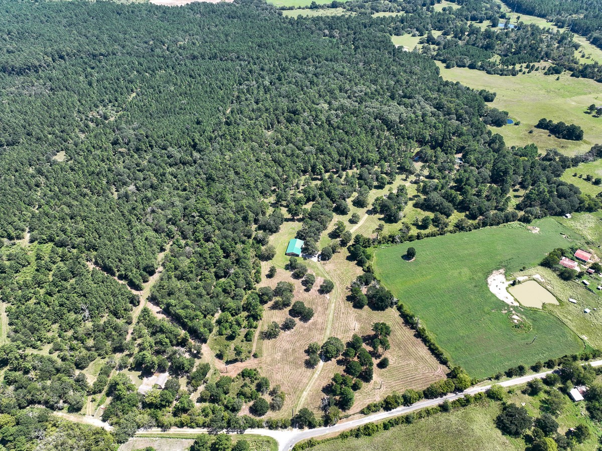 37 Archie Road Huntsville, TX 77320 - Photo 36 of 40 an aerial view of a golf course with a lake view