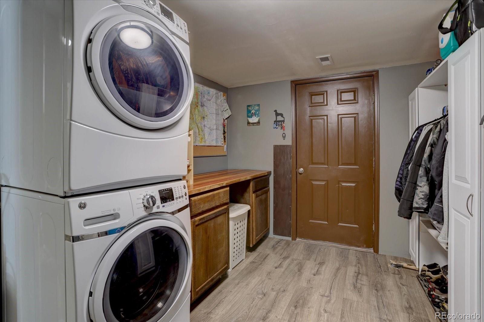 10438 Sunlight Lane Conifer, CO 80433 - Photo 34 of 48 a view of a storage & utility room with a washer dryer