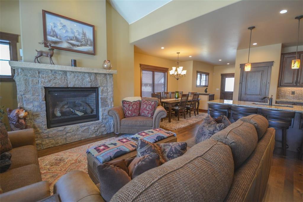835 Independence Road, Unit 6B Keystone, CO 80435 - Photo 20 of 30 a living room with furniture and a fireplace