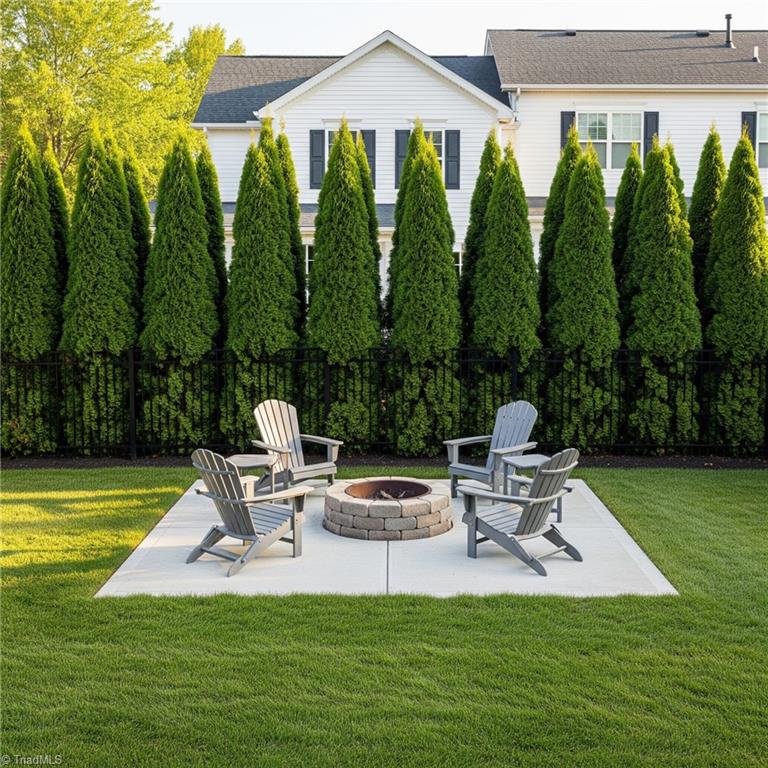 3901 Braddock Road High Point, NC 27265 - Photo 39 of 44 Virtually Rendered Backyard with Mature Landscaping