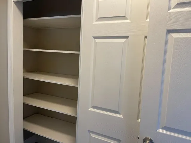 a close view of closet