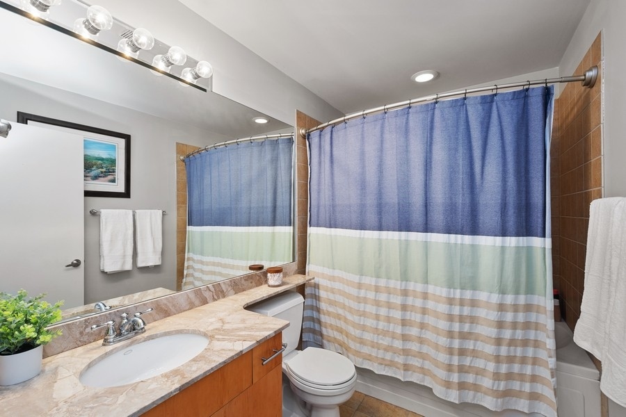 1040 West Adams Street, Unit 239 Chicago, IL 60607 - Photo 7 of 12 a bathroom with a sink toilet and shower