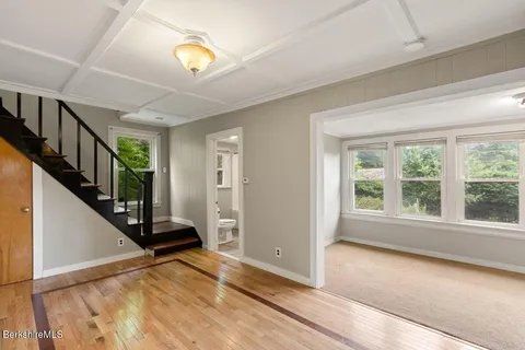 a view of an entryway with staircase