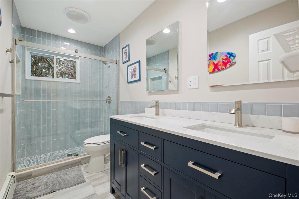 6 Long Ridge Road Plainview, NY 11803 - Photo 22 of 32 Renovated Hallway Full Bath