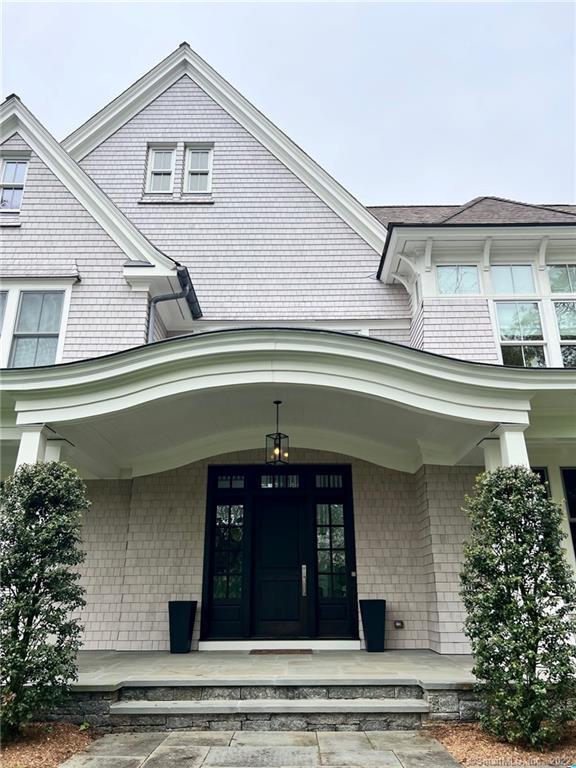 a view of a entryway front of house