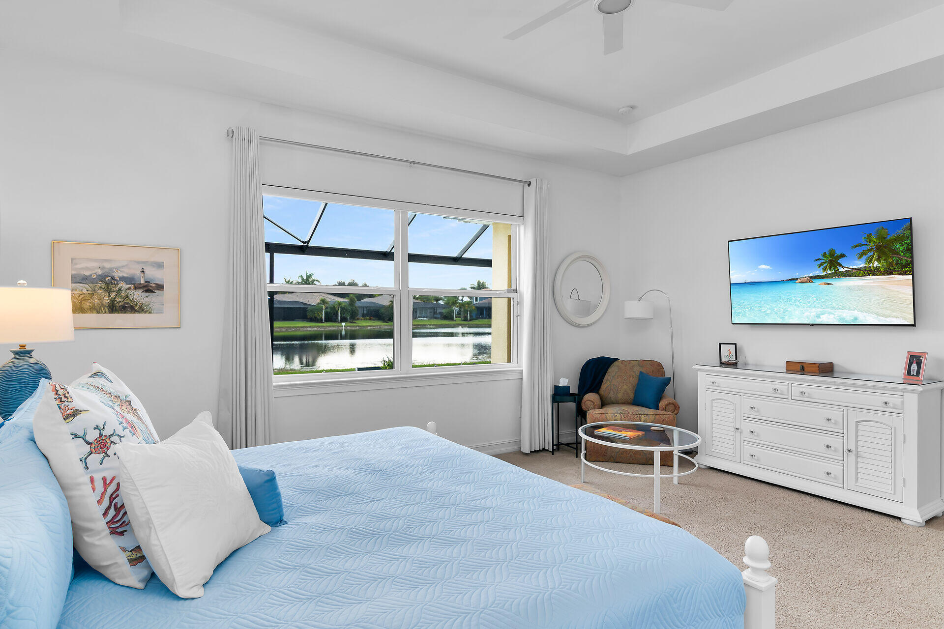 14730 Nautilus Place Naples, FL 34114 - Photo 33 of 56 a bedroom with a bed and a large window