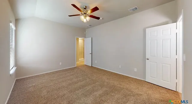 an empty room with a window