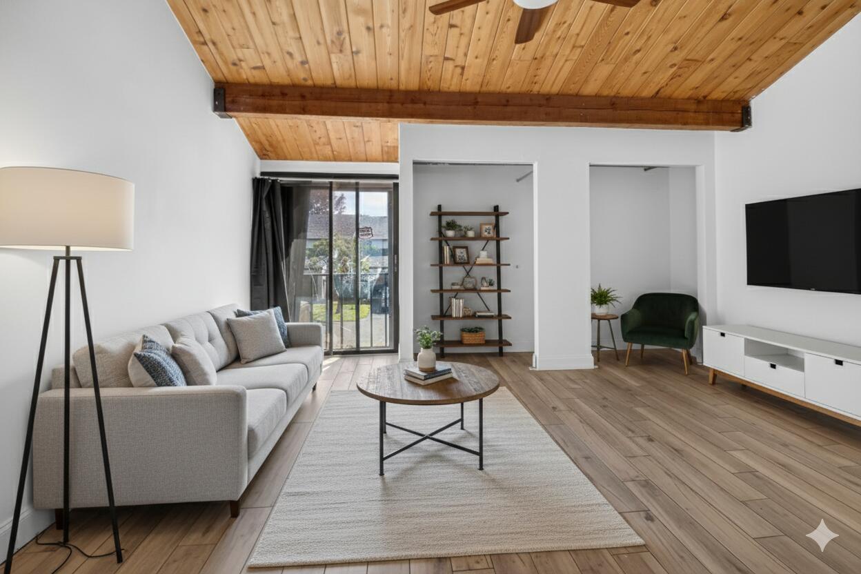 4761 Northwest 2nd Avenue, Unit 301 Boca Raton, FL 33431 - Photo 4 of 56 a living room with furniture and a flat screen tv
