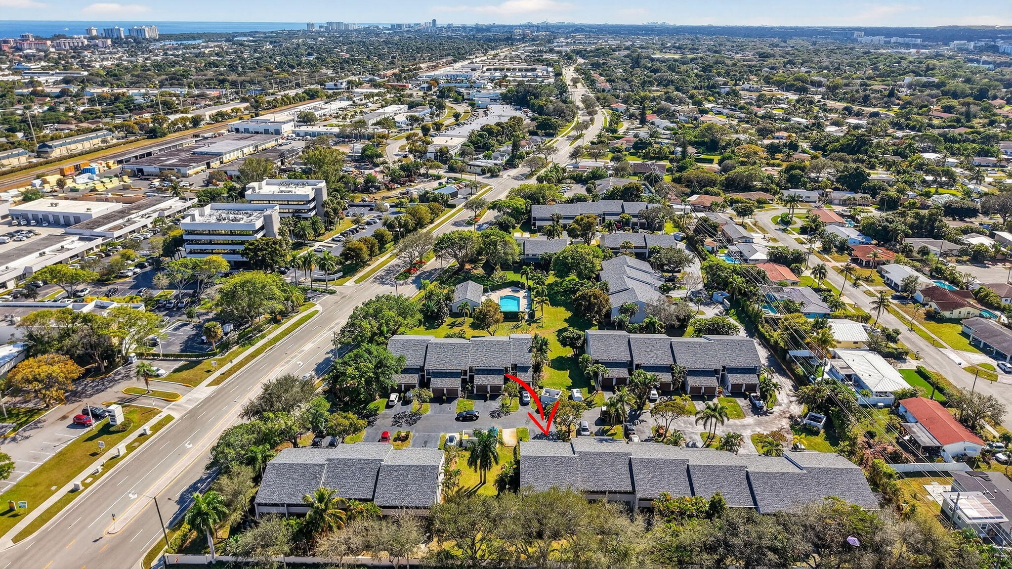 4761 Northwest 2nd Avenue, Unit 301 Boca Raton, FL 33431 - Photo 55 of 56 an aerial view of a city with lots of residential buildings