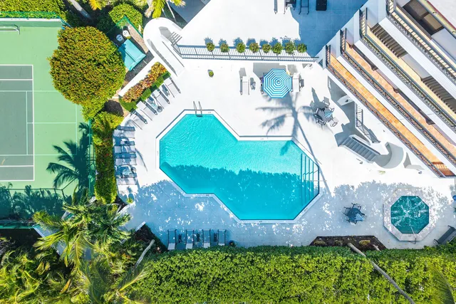 a view of a backyard