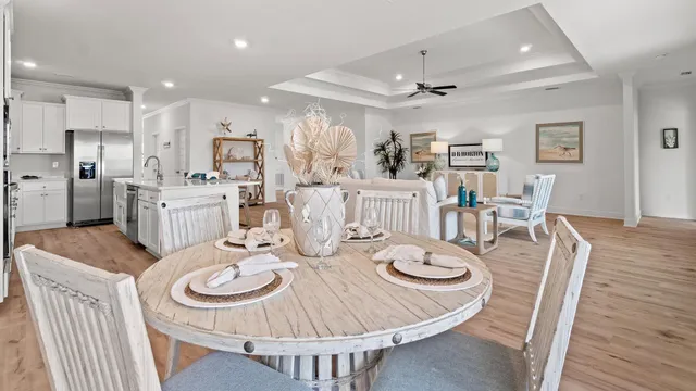 a living room with furniture and a couch