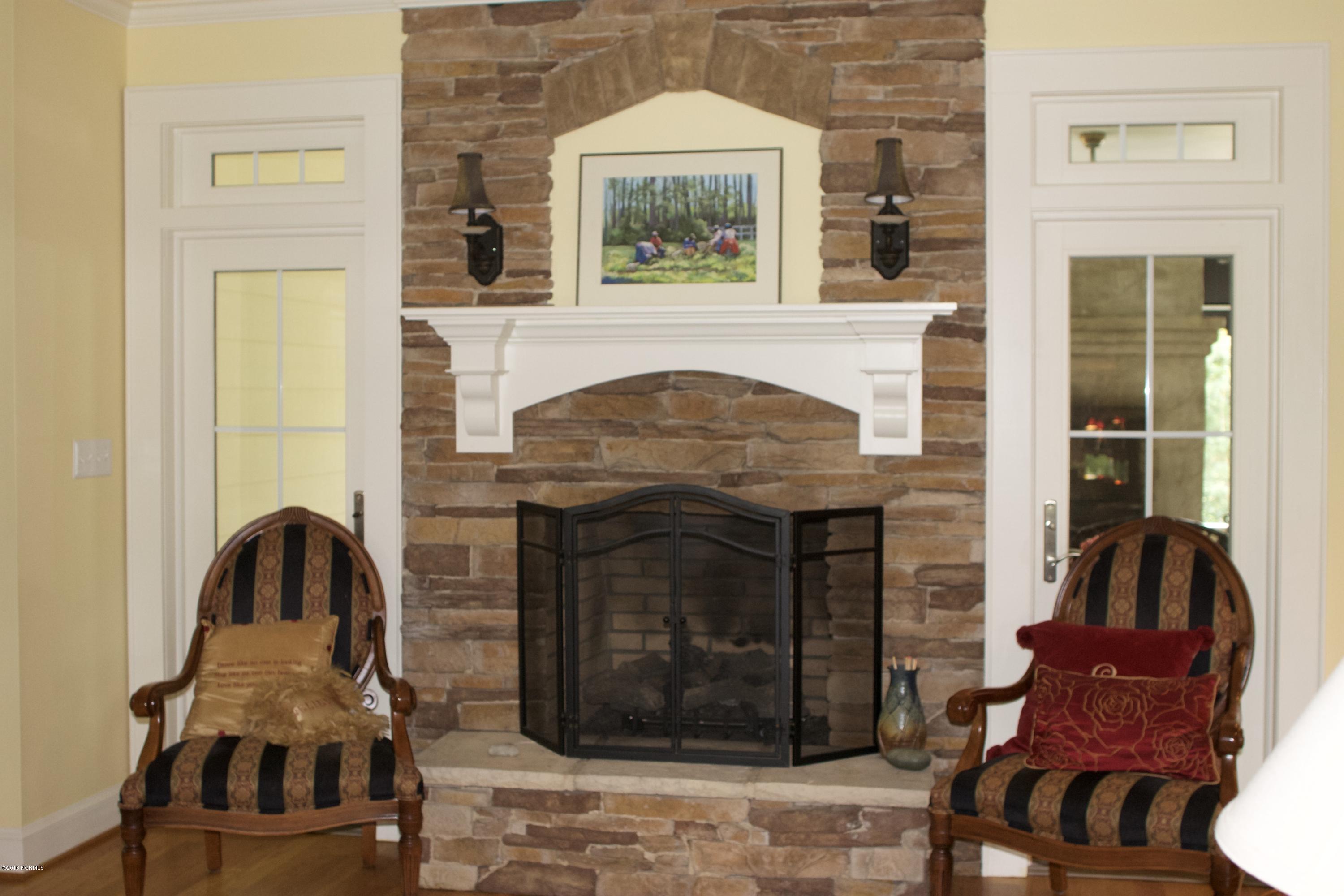 613 Academy Heights Road Kinston, NC 28504 - Photo 41 of 49 Real stone fireplace in den