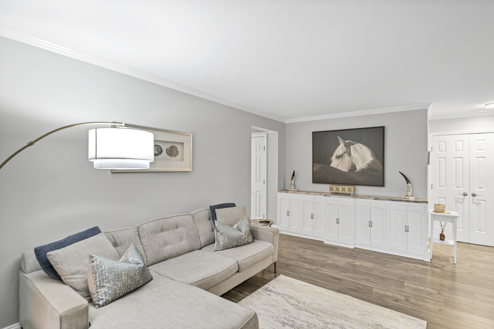 1256 Plum Tree Court, Unit D1 Schaumburg, IL 60193 - Photo 5 of 40 a living room with furniture and a flat screen tv