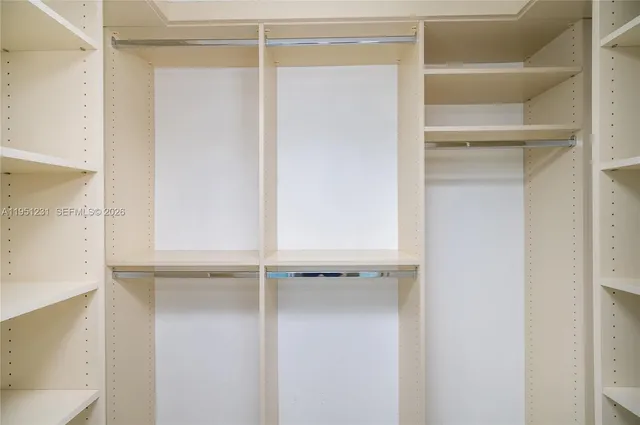 a close view of closet