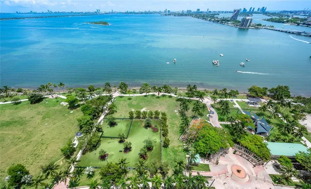 a view of a lake with a houses
