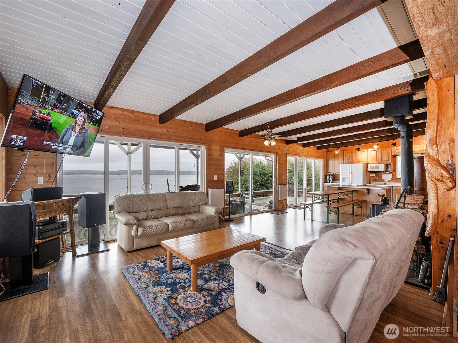 26 E Port Everett, WA 98201 - Photo 11 of 33 a living room with furniture and a floor to ceiling window