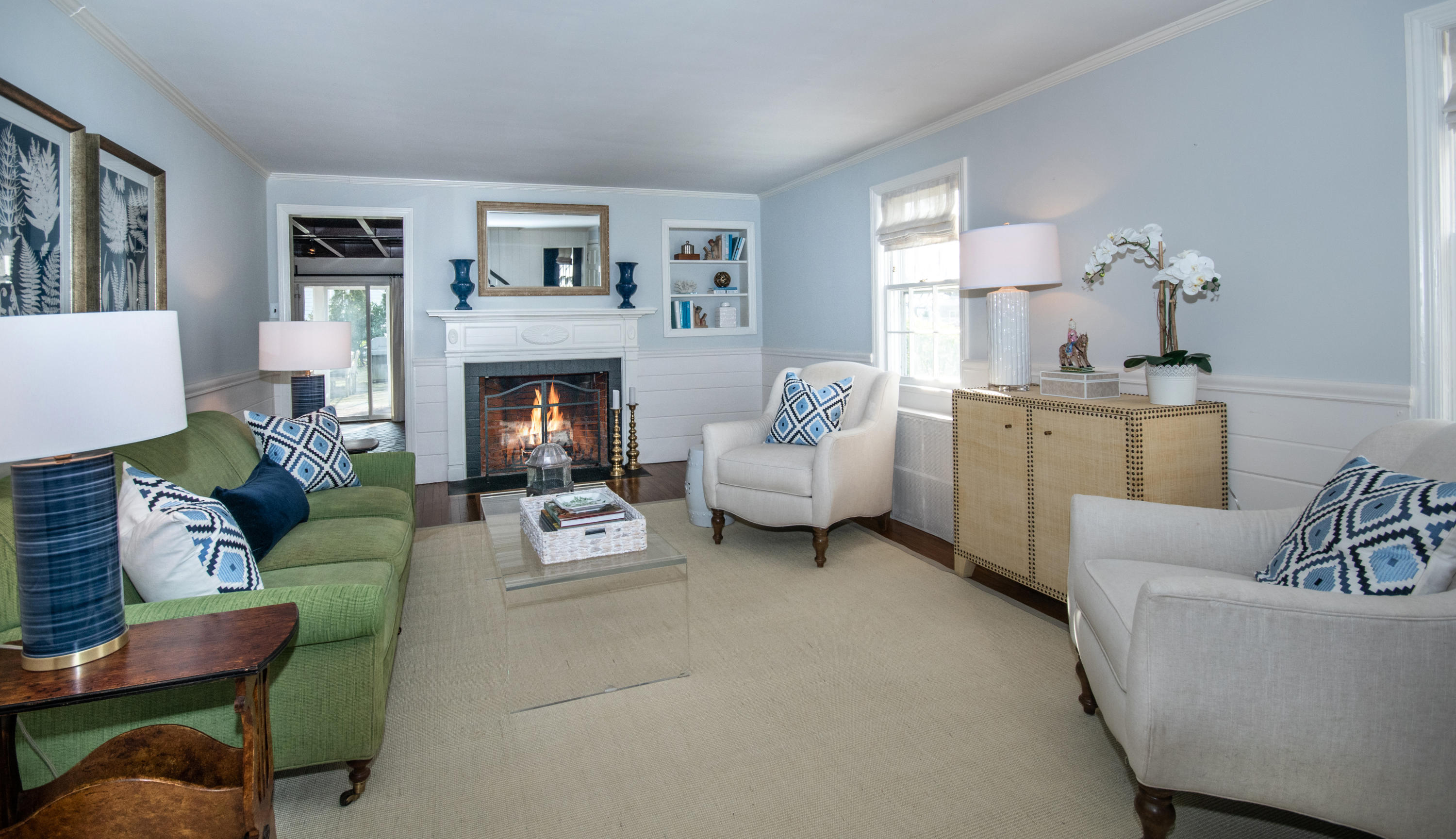 18 Seagate Road Darien, CT 06820 - Photo 3 of 27 a living room with furniture and a fireplace