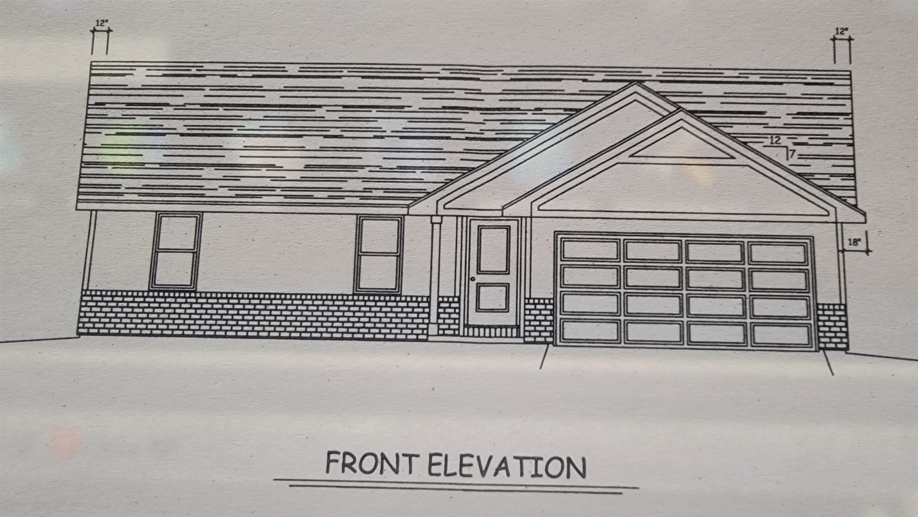 front view of a house with a door