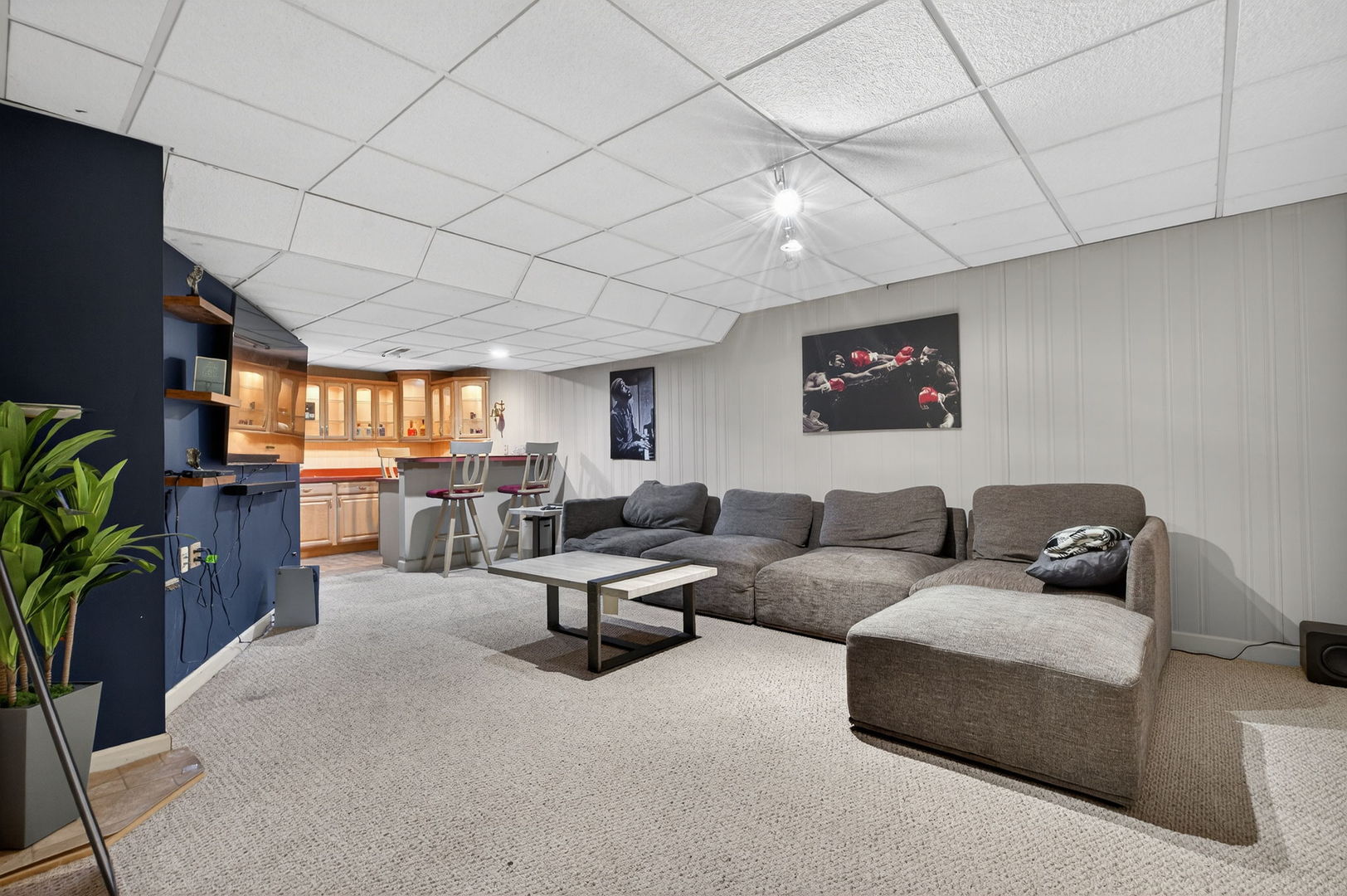 805 Addleman Street Joliet, IL 60431 - Photo 22 of 31 a living room with furniture and a potted plant