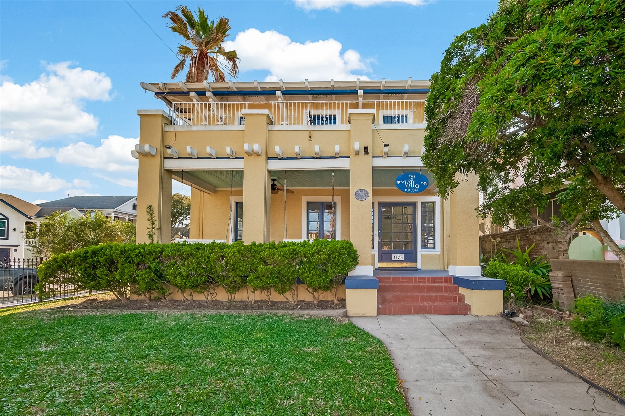 1723 Rosenberg Street Galveston, TX 77550 - Photo 2 of 38 Front exterior of the home at showcasing beautiful curb appeal and classic architecture.
