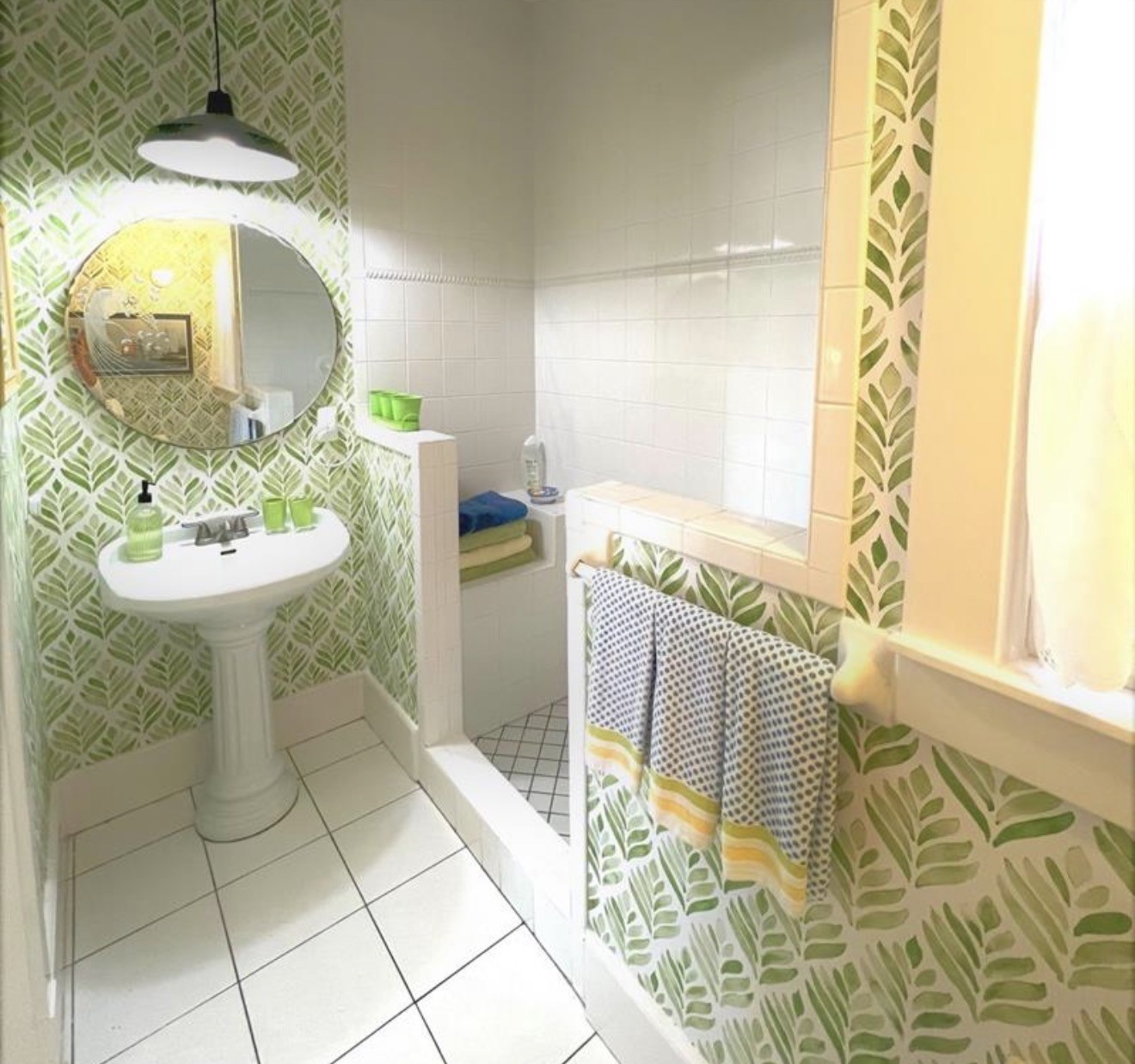 1723 Rosenberg Street Galveston, TX 77550 - Photo 9 of 38 Bathroom with pedestal sink and stylish lighting.