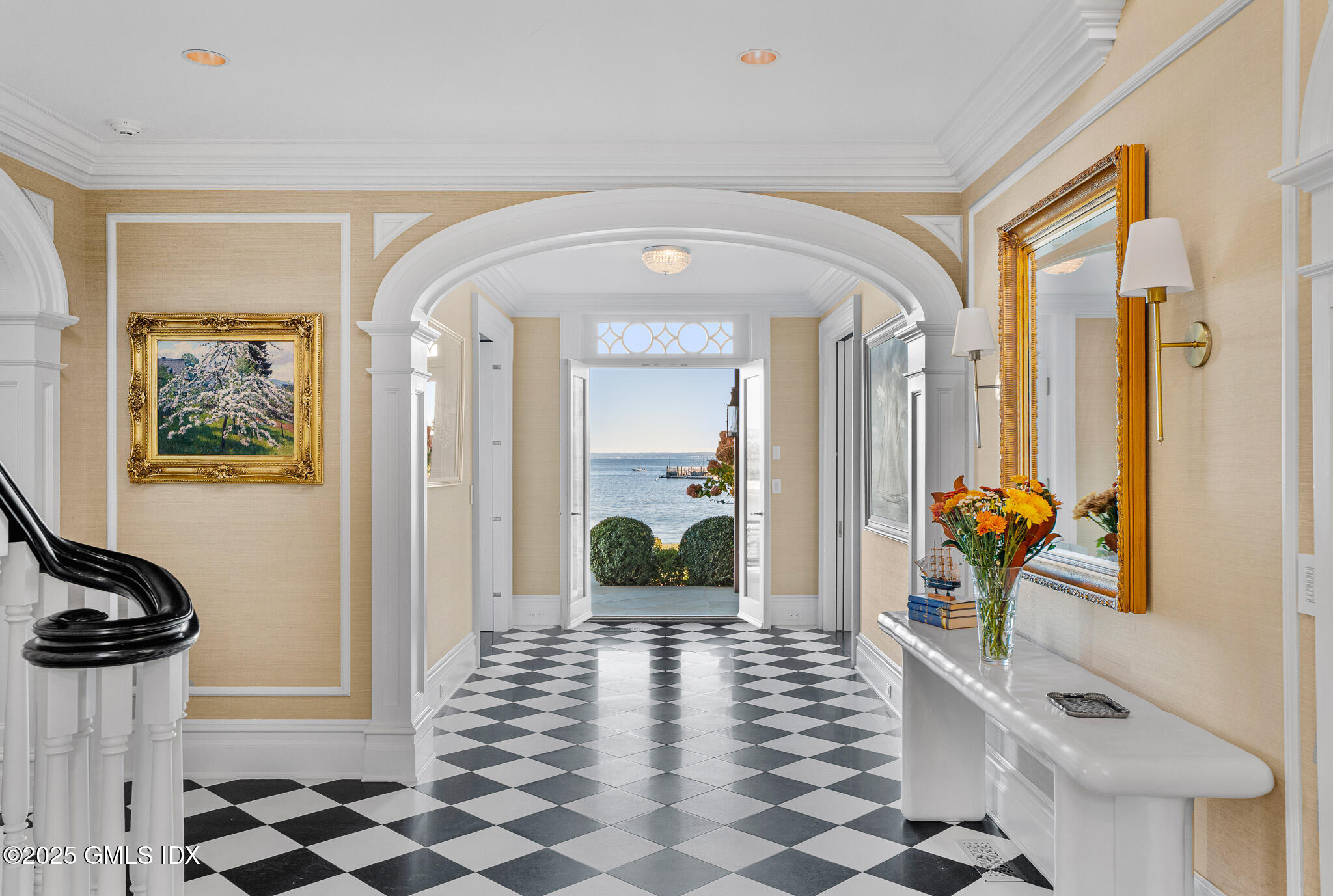 545 Indian Field Road Greenwich, CT 06830 - Photo 4 of 39 a view of hallway with furniture and a window